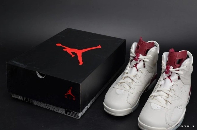 Retro Jordan 384664-116 Maroon white Air 6 0619
